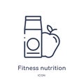 Linear fitness nutrition icon from Gym and fitness outline collection. Thin line fitness nutrition icon isolated on white