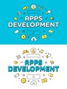 Linear Flat APPS DEVELOPMENT phone icon websitevec