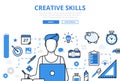 Linear flat CREATIVE SKILL infographic