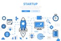 Linear flat STARTUP infographics