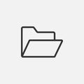 Linear folder icon design template vector illustration