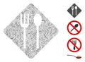 Linear Fork and Spoon Icon Vector Collage