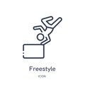 Linear freestyle icon from Activity and hobbies outline collection. Thin line freestyle vector isolated on white background.