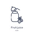 Linear fruit juice icon from Drinks outline collection. Thin line fruit juice vector isolated on white background. fruit juice