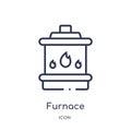 Linear furnace icon from Electronic devices outline collection. Thin line furnace vector isolated on white background. furnace