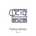 Linear fyling vehicle icon from Artificial intellegence and future technology outline collection. Thin line fyling vehicle vector