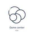 Linear game center icon from Entertainment and arcade outline collection. Thin line game center vector isolated on white