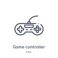 Linear game controller icon from Electronic devices outline collection. Thin line game controller vector isolated on white