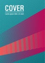Linear geometry poster background vector template. Minimalistic certificate backdrop