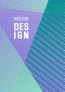 Linear geometry poster background vector template. Simple annual report mockup.