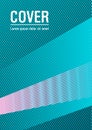 Brochure cover page layout halftone vector design. Cool triangles composition Royalty Free Stock Photo