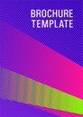 Linear geometry poster background vector template. Vibrant gradient book backdrop.