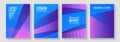 Linear geometry poster vector templates.