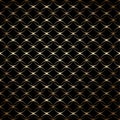 Linear gold art deco simple seamless pattern with circles, black and gold colors