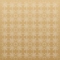 Linear golden grid with circles in nodes. Monochrome texture. illustration