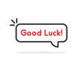 Linear good luck speech bubble