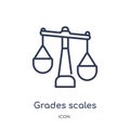 Linear grades scales icon from General outline collection. Thin line grades scales icon isolated on white background. grades