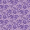 Linear grapes seamless pattern background