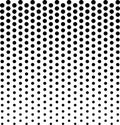 Linear halftone pattern. Circles, speckles, polka dot background