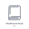 Linear hardbound book variant icon from Education outline collection. Thin line hardbound book variant icon isolated on white