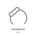 Linear headband icon from Birthday party outline collection. Thin line headband vector isolated on white background. headband Royalty Free Stock Photo