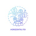 Linear horizontal FDI icon