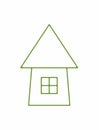 Linear house. Icon, logo, symbol.