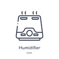 Linear humidifier icon from Electronic devices outline collection. Thin line humidifier vector isolated on white background. Royalty Free Stock Photo