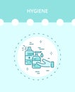 Linear hygiene icon in a vector. ÃÂntiseptic Royalty Free Stock Photo
