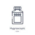 Linear hygroscopic icon from Cleaning outline collection. Thin line hygroscopic vector isolated on white background. hygroscopic