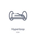 Linear hyperloop icon from Artificial intellegence and future technology outline collection. Thin line hyperloop vector isolated