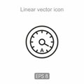 Linear icon in black and white