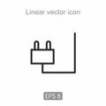 Linear icon in black and white