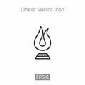 Linear icon in black and white