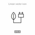 Linear icon in black and white