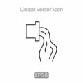 Linear icon in black and white