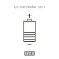 Linear icon in black and white