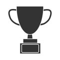 Linear icon with black winner's cup. Championship victor symbol. Award vector