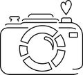 Linear icon of the camera Royalty Free Stock Photo