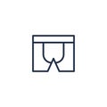 Clothes Outline Monochrome Boxer Briefs Icon Royalty Free Stock Photo