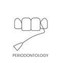 Linear icon periodontology. Vector illustration for dental clinic Royalty Free Stock Photo