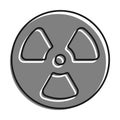 Linear icon. radioactive hazard sign. Simple black and white vector on white background Royalty Free Stock Photo