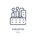 Linear industrial engineer icon from Industry outline collection. Thin line industrial engineer icon isolated on white background