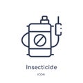 Linear insecticide icon from Agriculture farming and gardening outline collection. Thin line insecticide vector isolated on white