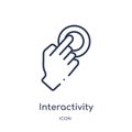 Linear interactivity icon from Artifical intelligence outline collection. Thin line interactivity vector isolated on white