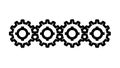 Linear Interlocking Gears Mechanical Element, vector design Generative AI Royalty Free Stock Photo