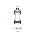 Linear isotonic icon from Gym and fitness outline collection. Thin line isotonic icon isolated on white background. isotonic