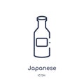 Linear japanese medicine bottle icon from Medical outline collection. Thin line japanese medicine bottle icon isolated on white