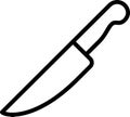 Line knife icon as an editable outline