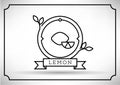 Linear Lemon Vector Icon